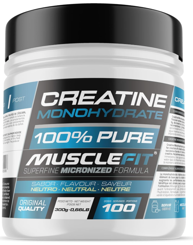 Muscle Fit - Pack Glutamina + BCAAs 500g Sabor Melocotón + Creatina Monohidrato 300g