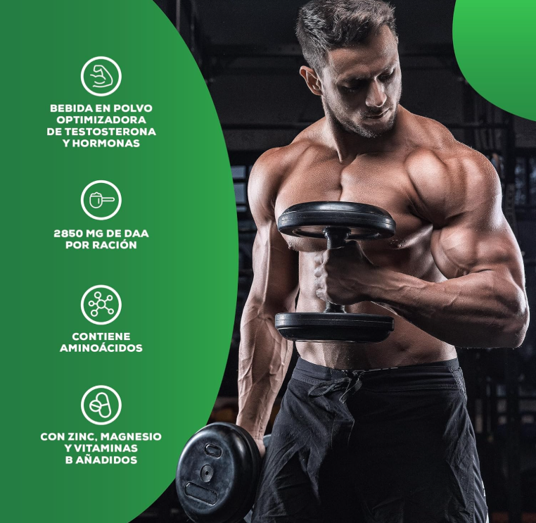 BioTechUSA TST + GH | Bebida en polvo para aumentar la testosterona y las hormonas | 2850 mg de DAA | Aminoácidos, vitaminas y minerales | Sin azúcar, lactosa ni gluten | 300 g | Naranja