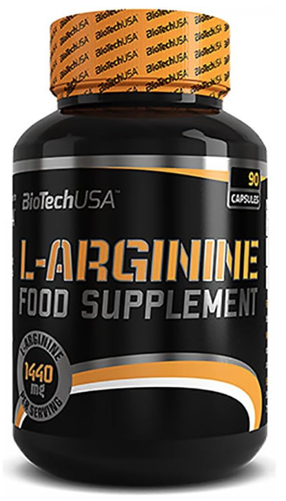 Cápsulas de L-Arginina BioTechUSA | 1000 mg por dosis | Esencial para deportistas | Apoyo al óxido nítrico | 90 cápsulas