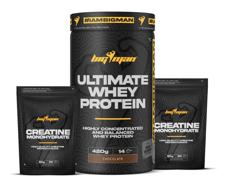 BigMan Ultimate Whey Protein 420 g + Creatina 180 g (420 g, Chocolate)