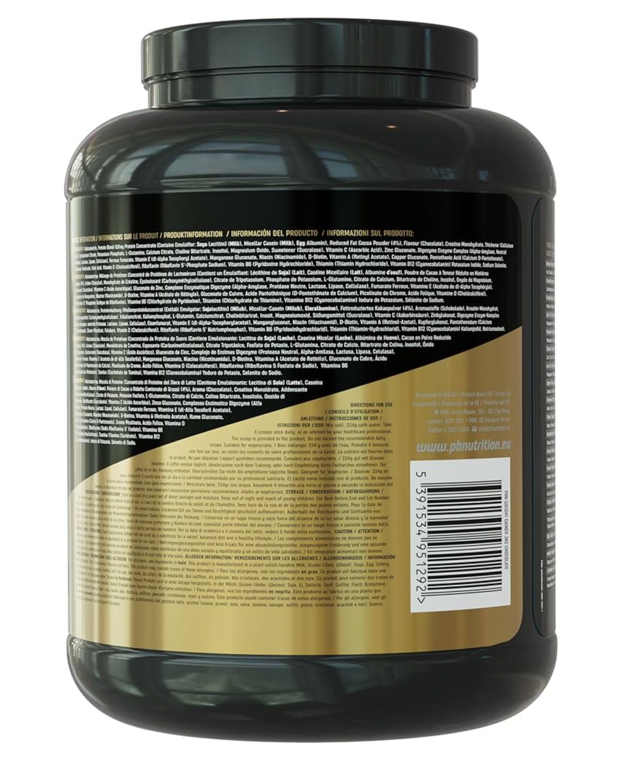 Ganador de peso Premium Body Nutrition, 3 kg, sabor a galleta, sabor optimizado
